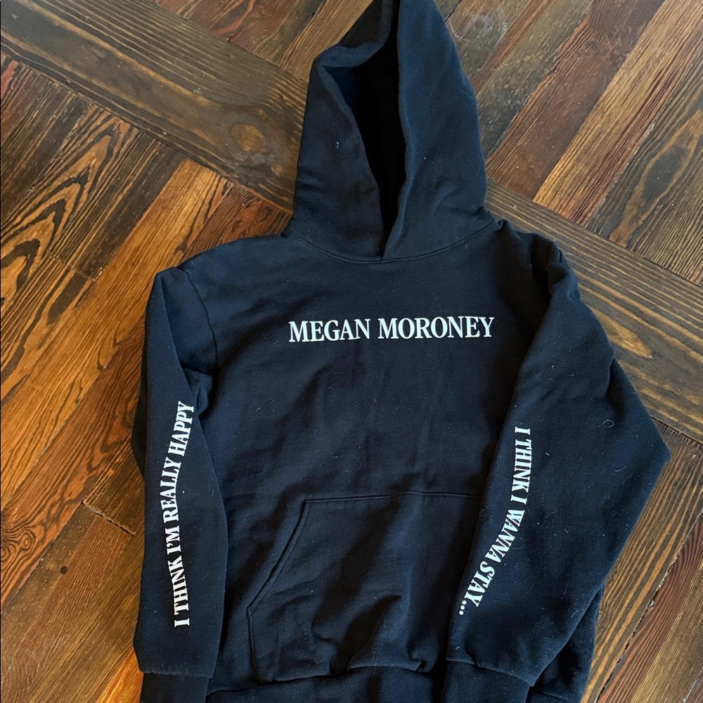 Megan Maroney Concert Hoodie-Black Hoodie with White Text